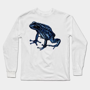 Blue poison dart frog illustration Long Sleeve T-Shirt